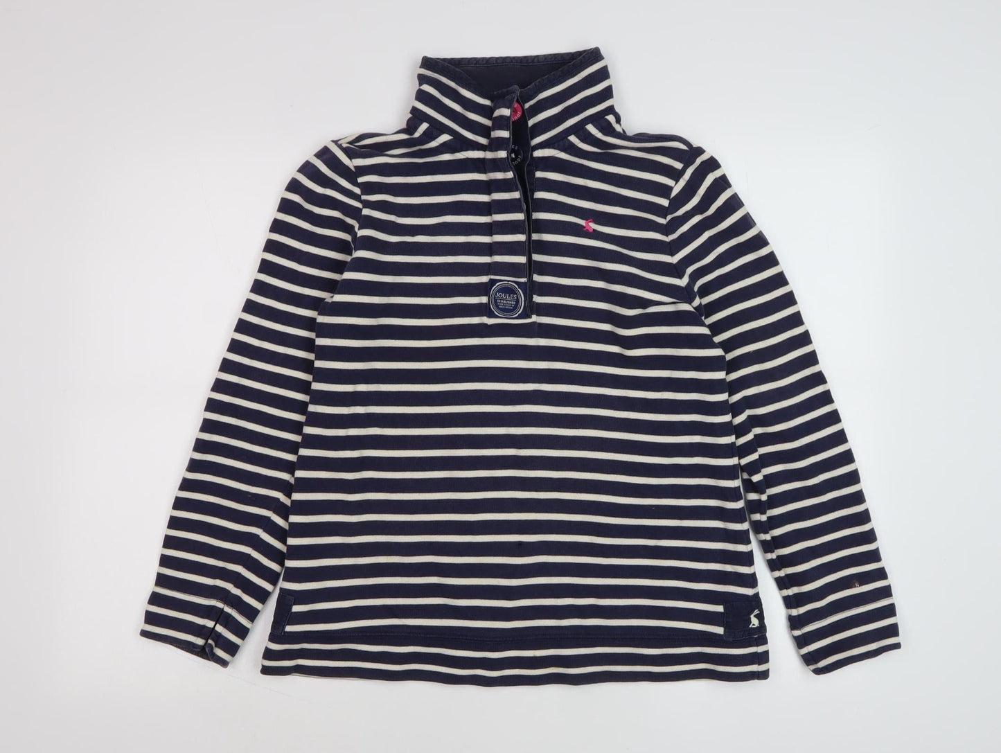 Joules Women's Blue Striped Pullover Sweatshirt Size 10