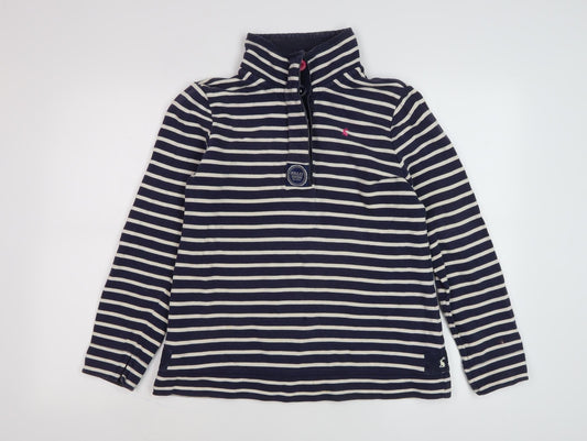 Joules Women's Blue Striped Pullover Sweatshirt Size 10