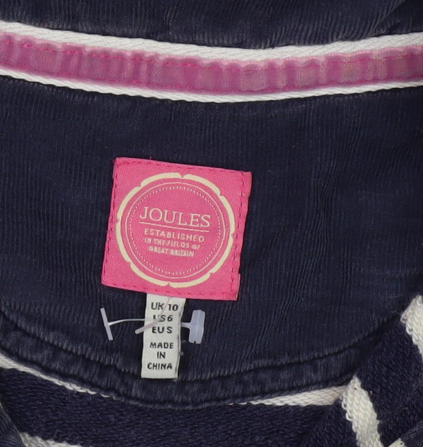 Joules Women's Blue Striped Pullover Sweatshirt Size 10