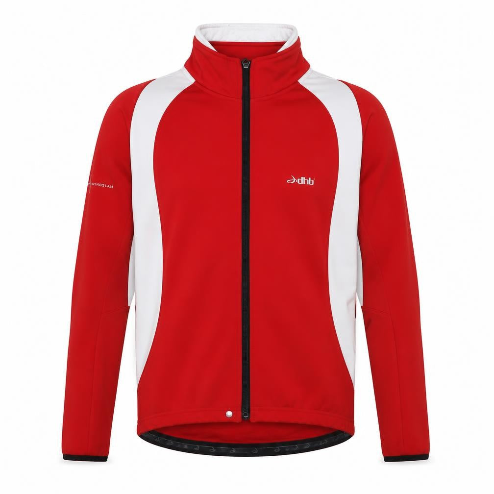 Front view of DHB Men's Red Windbreaker Jacket -, size S