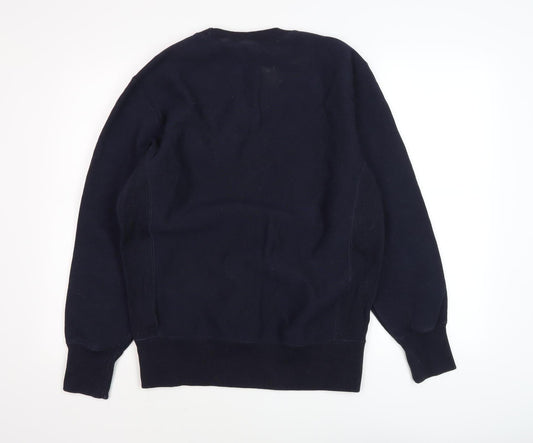 Champion Men's Blue Pullover Sweatshirt L Fleece