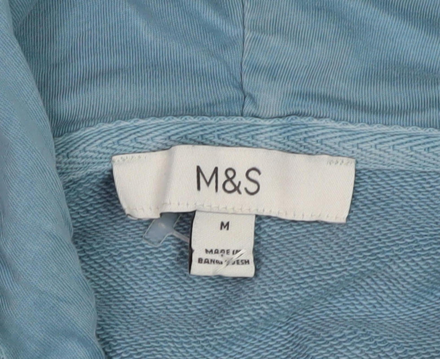 Marks and Spencer Men's Blue Pullover Hoodie M