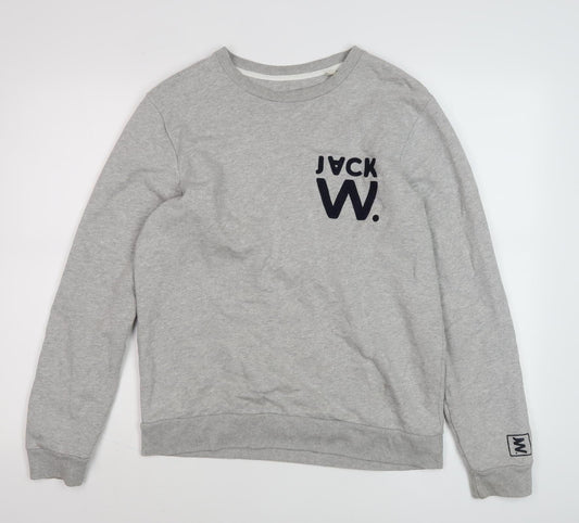 Jack Wills Women's Grey Crew Neck Sweatshirt Size S