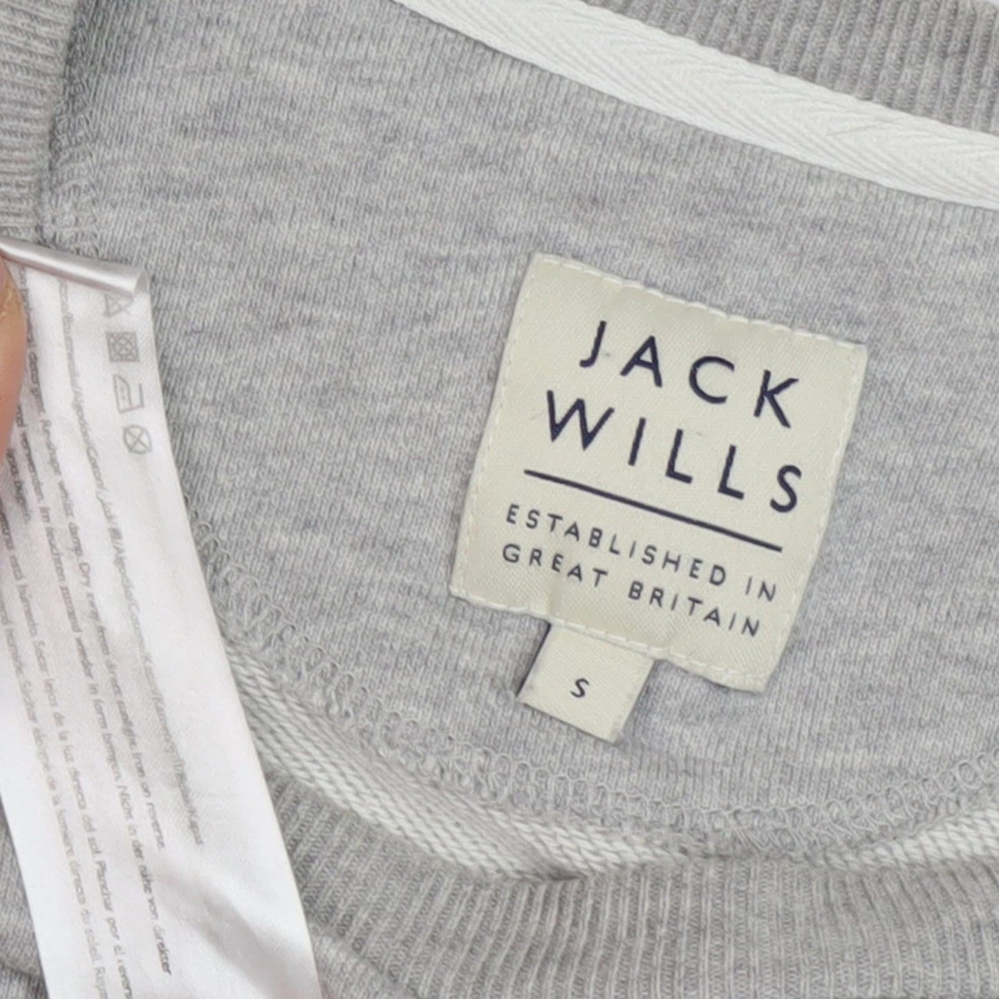 Jack Wills Women's Grey Crew Neck Sweatshirt Size S