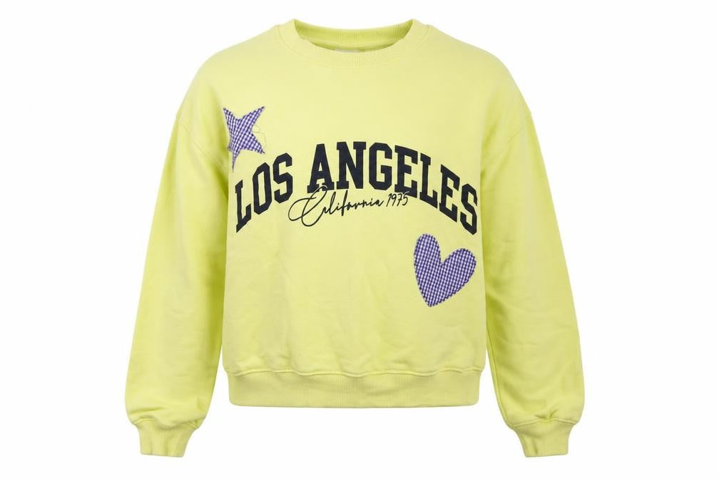 Front view of Zara girls’ yellow pullover sweatshirt 13-14 years