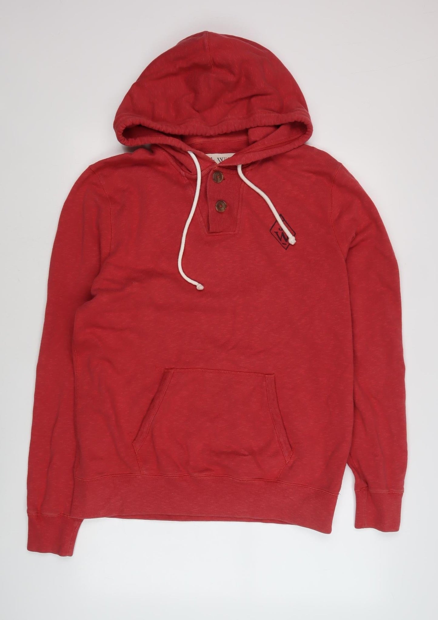 Jack Wills Men's Red Henley Hoodie M