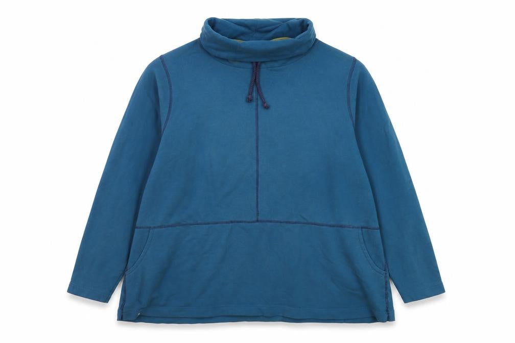 Lazy Womens Jacks Blue Sweatshirt, Cowl Neck Size 10,