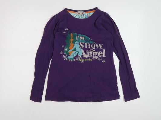 Fat Face Teens Long Sleeve Purple Winter Top