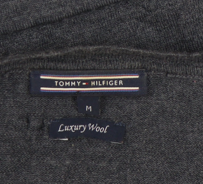 Tommy Hilfiger Womens Grey Wool Cardigan M