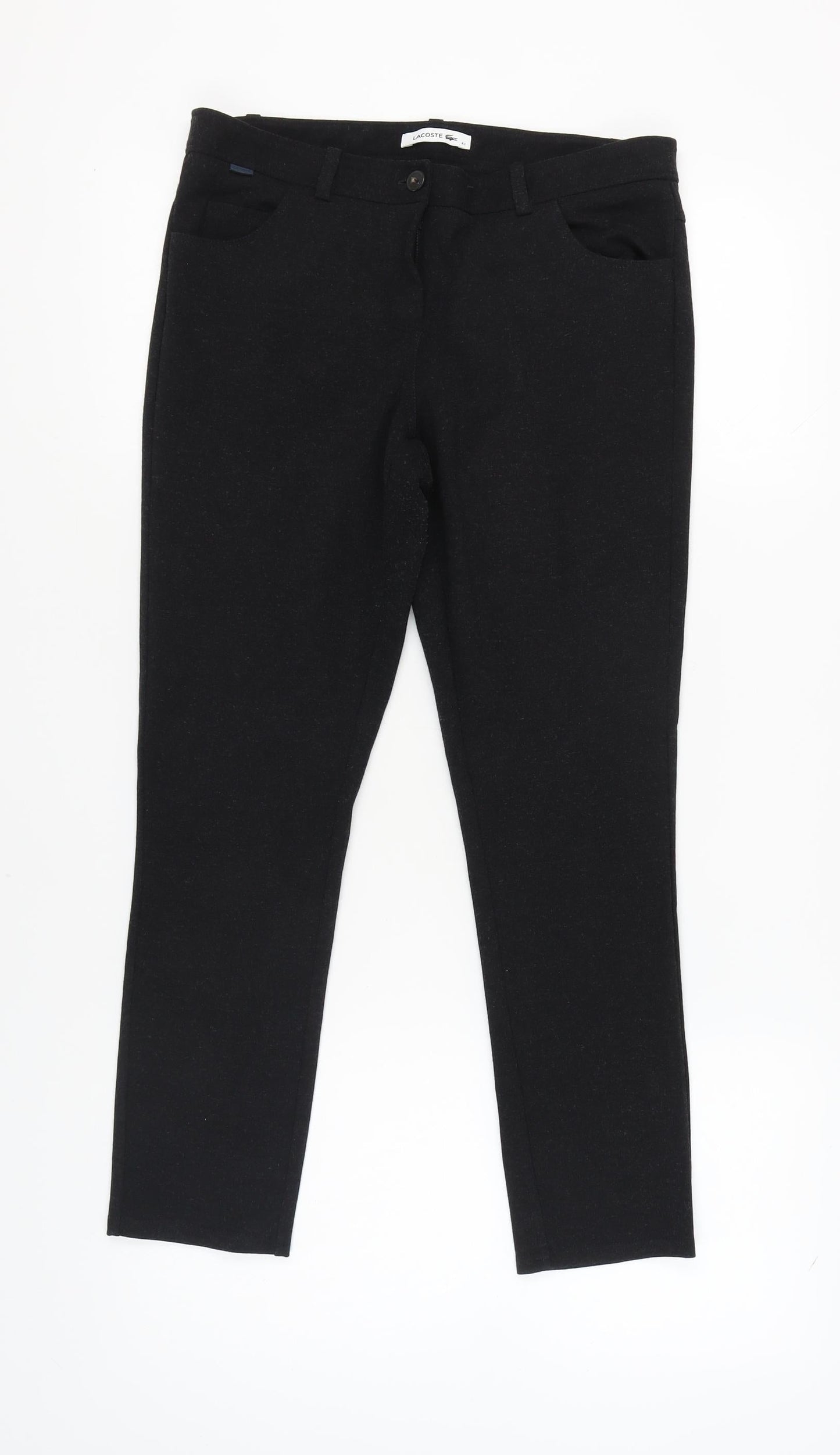 Lacoste Women's Black Slim-Fit Trousers