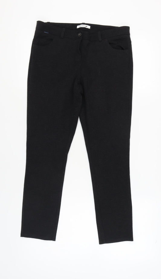 Lacoste Women's Black Slim-Fit Trousers