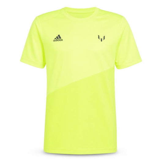Adidas Boys Green Football T-Shirt, Size L, Athletic Fit
