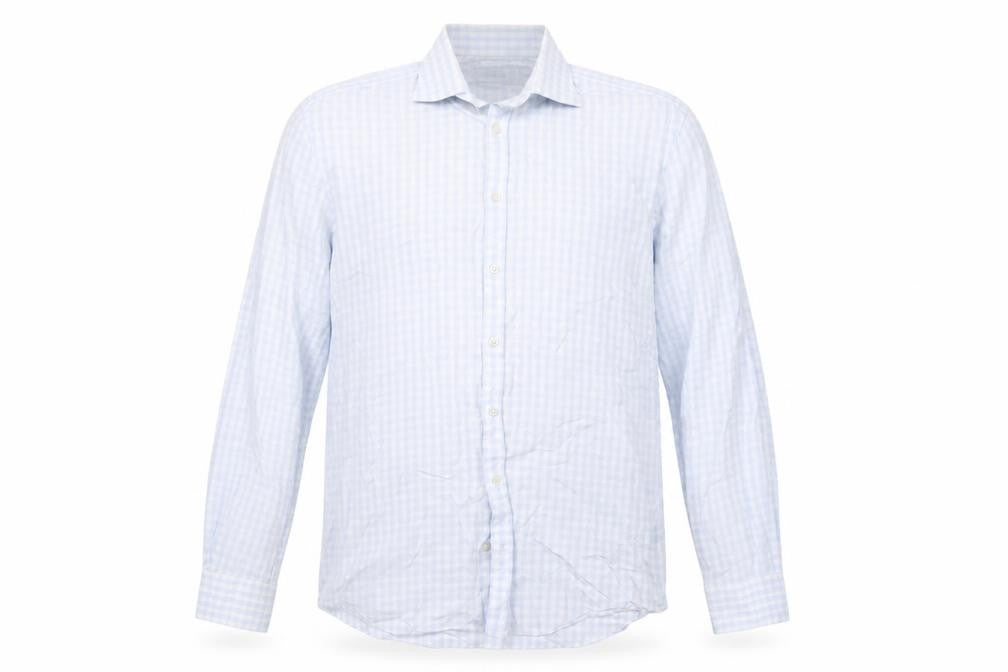 Charles Tyrwhitt Men's Blue Check Extra-Slim Shirt