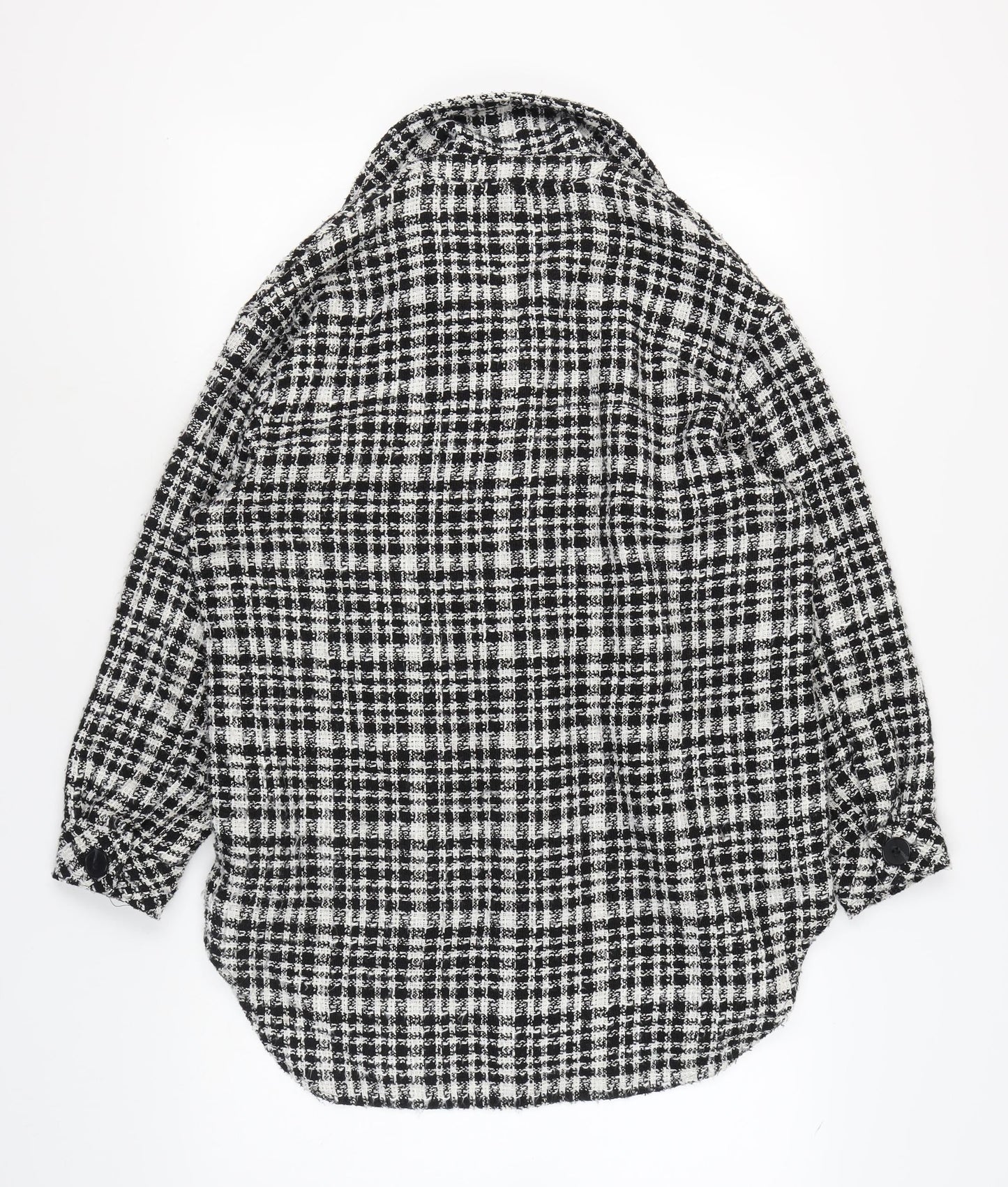 Stradivarius Women's Black Checked Jacket M