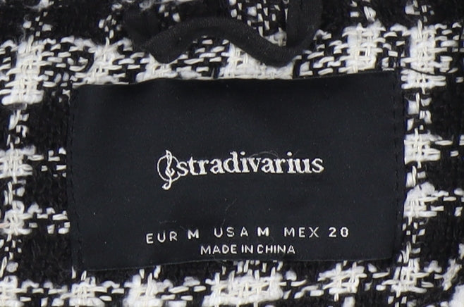 Stradivarius Women's Black Checked Jacket M