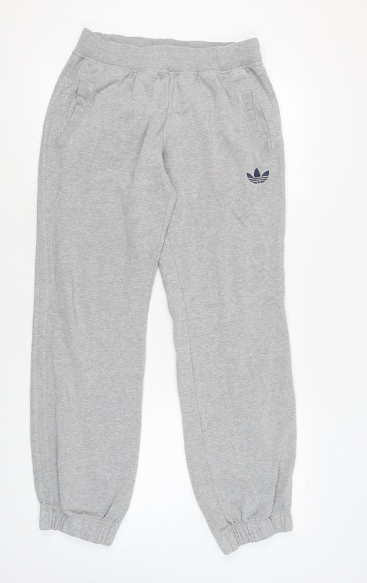 Adidas Men's Grey Jogger Trousers - Size M