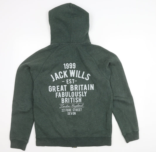 Jack Wills Men's Green Hoodie M Basic Jacket