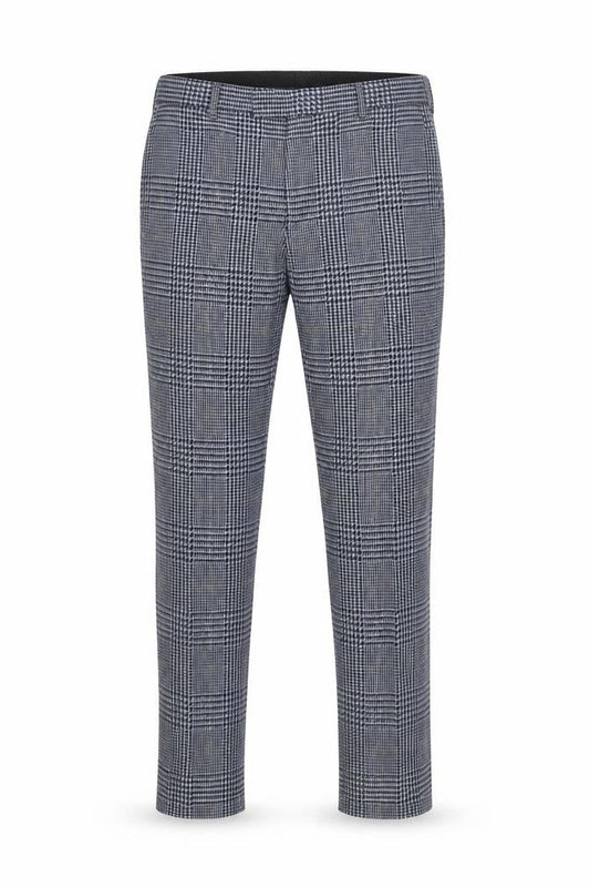 Moss 1851 Men's Multicoloured Check Trousers 36