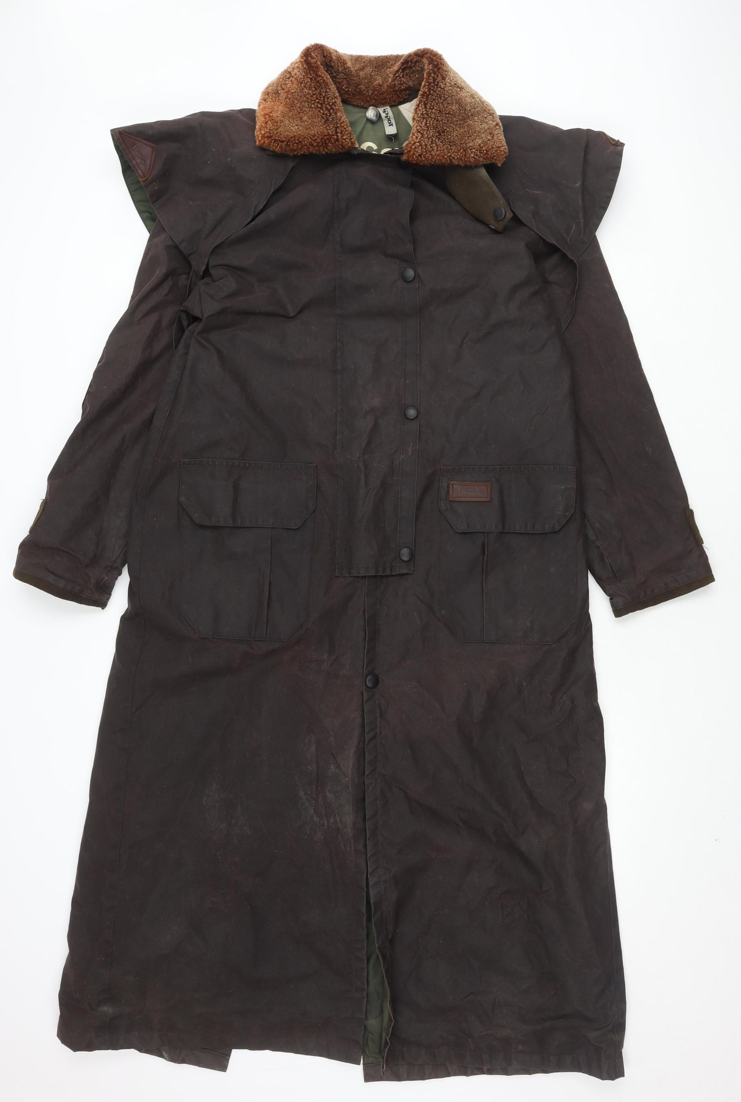 Toggi Women's Brown Waxed Cotton Trench Coat S