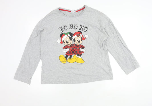 Disney Grey Women's L Long Sleeve Christmas Top