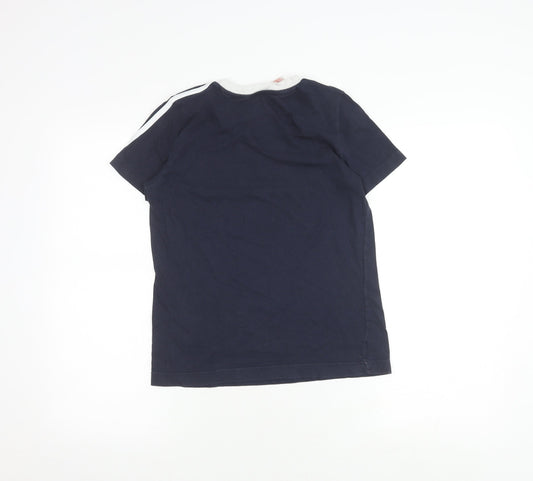 Adidas Boys Blue T-Shirt 11-12 Years Short Sleeve Logo
