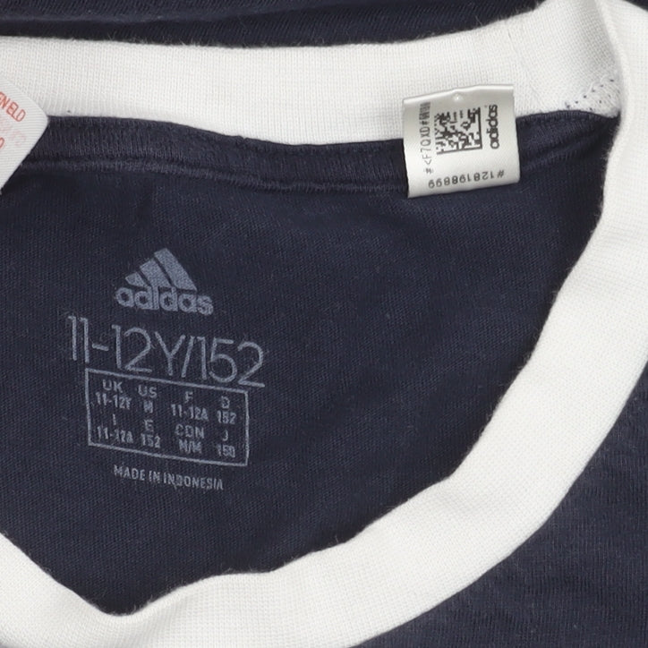 Adidas Boys Blue T-Shirt 11-12 Years Short Sleeve Logo