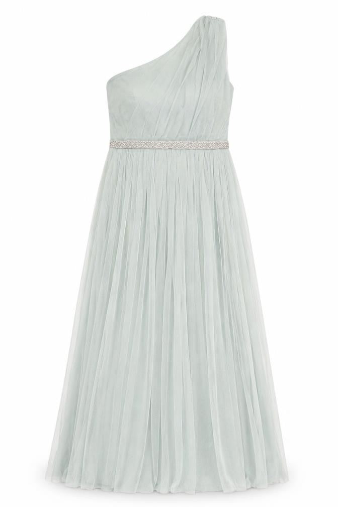 Anaya Women’s Green Formal Long Off the Shoulder Dress