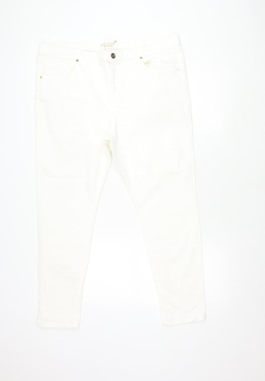 Marks and Spencer Ivory Women's Regular Fit Jeans