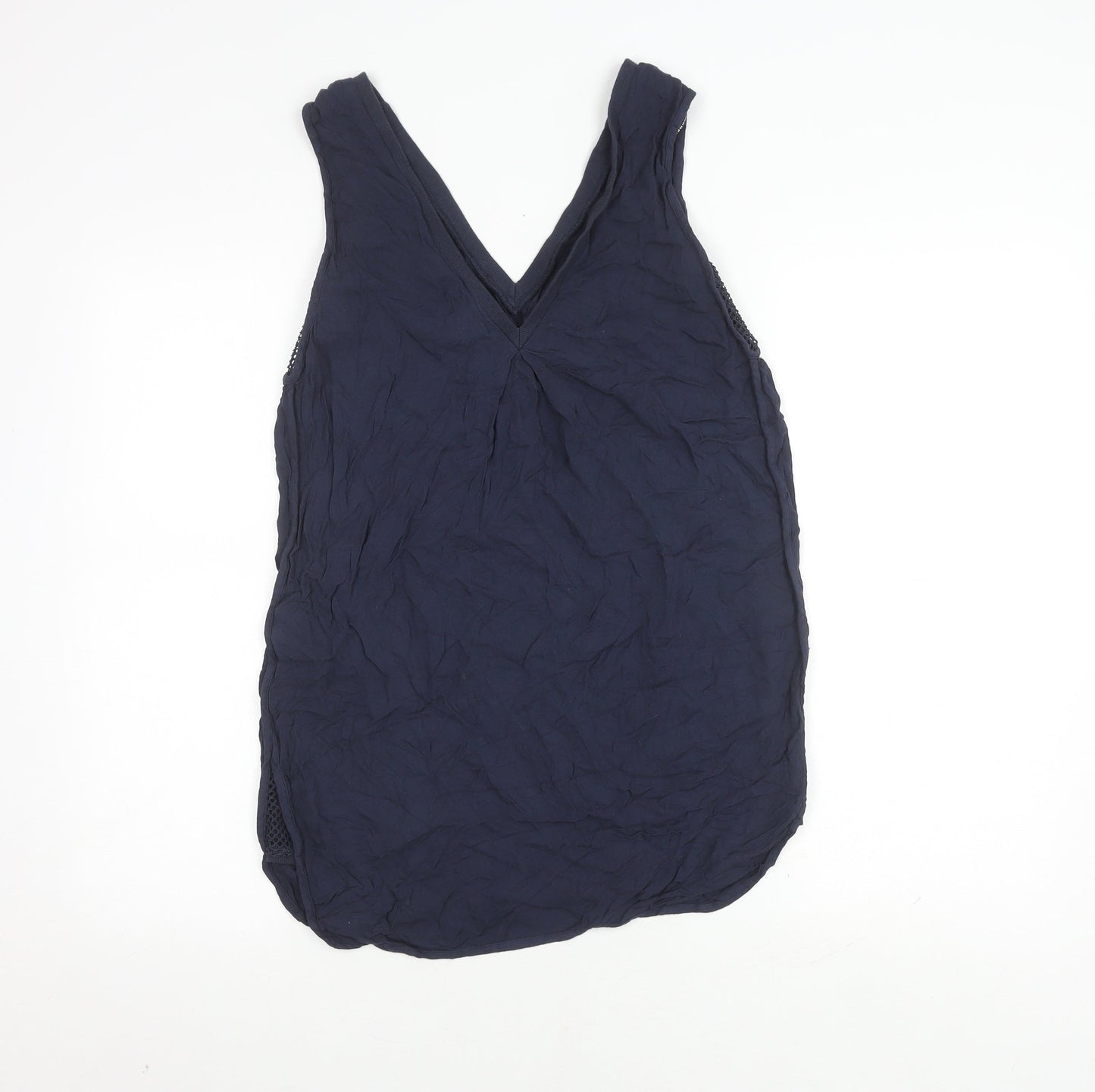 Warehouse Women's Blue Viscose Sleeveless Top Size 10
