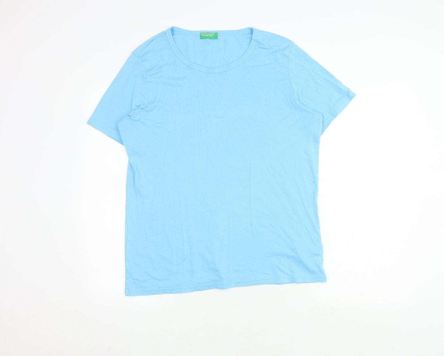 Benetton Unisex Blue XL Basic T-Shirt - Casual Comfort