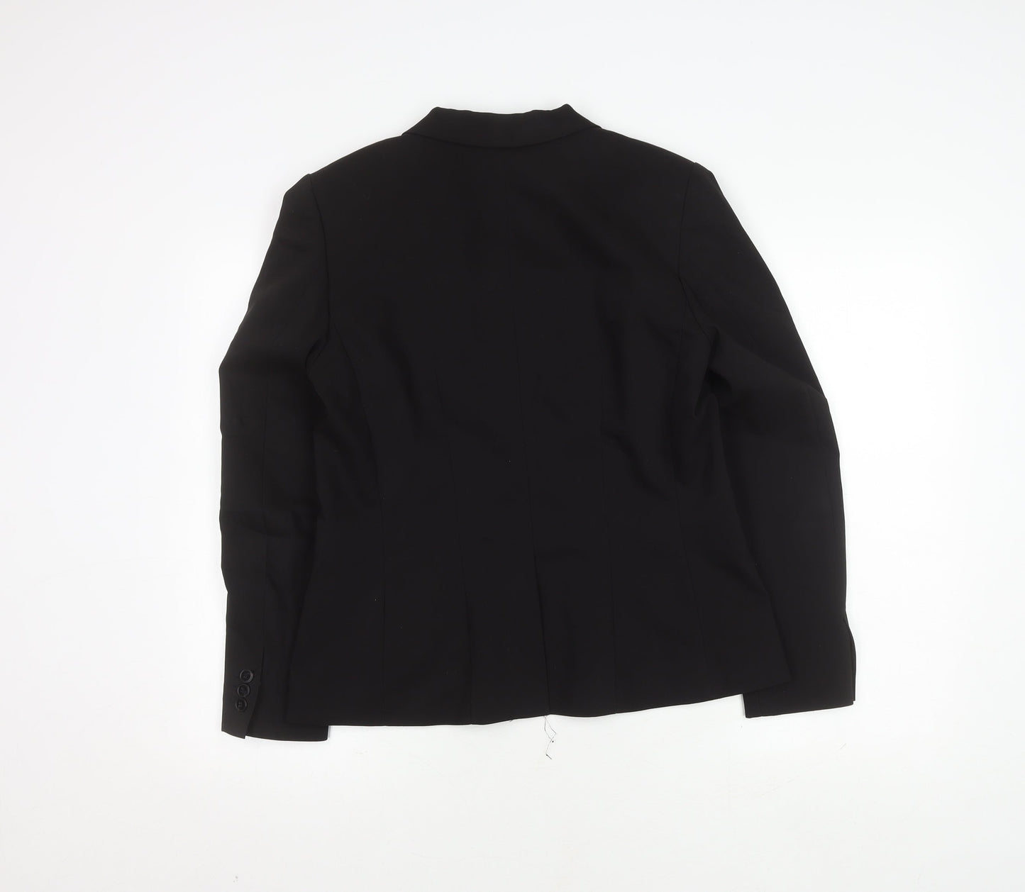 H&M Women's Black Suit Jacket, Size 14, Single-Breasted