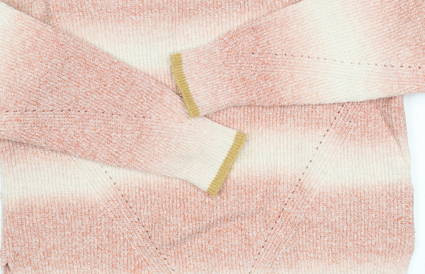 White Stuff Women's Pink Striped Pullover Jumper Size 14