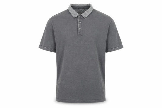 Next Men's Grey Polo Shirt, Size L, Short Sleeve Cotton
