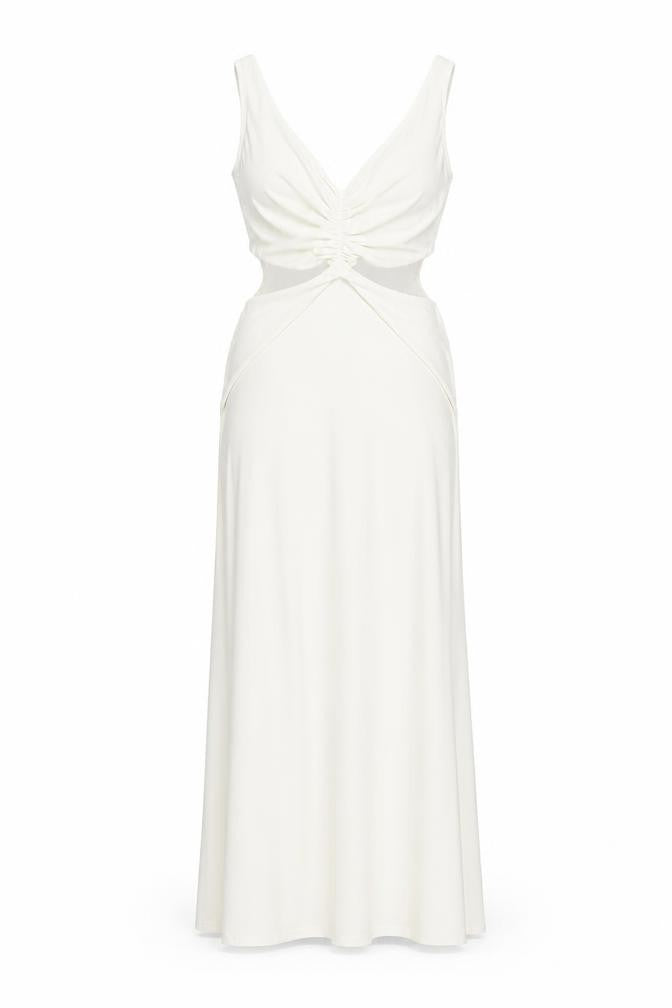 Missguided Women's White Long Bodycon Dress Size 10