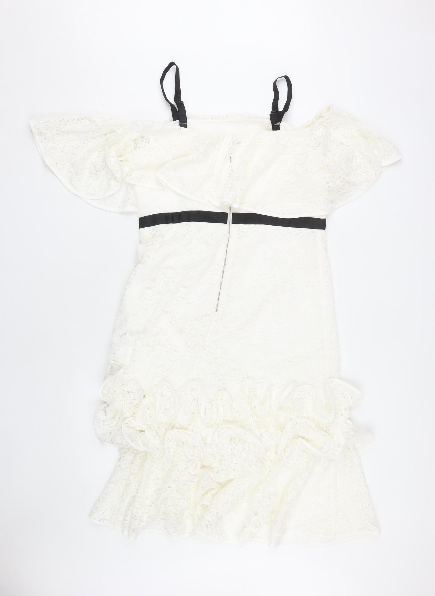V by Very Women's Ivory Off Shoulder Party Dress Size 14