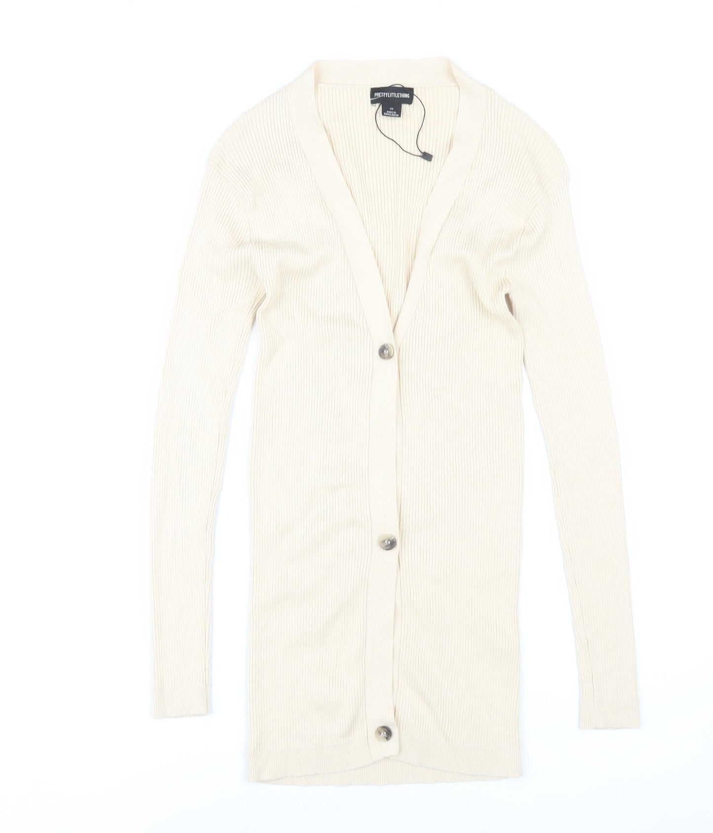 PrettyLittleThing Women's Beige XS Cardigan