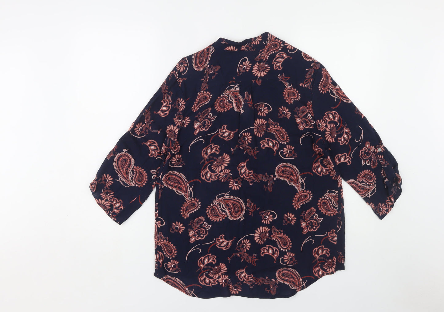 M&Co Women's Multicoloured Paisley Blouse Size 12