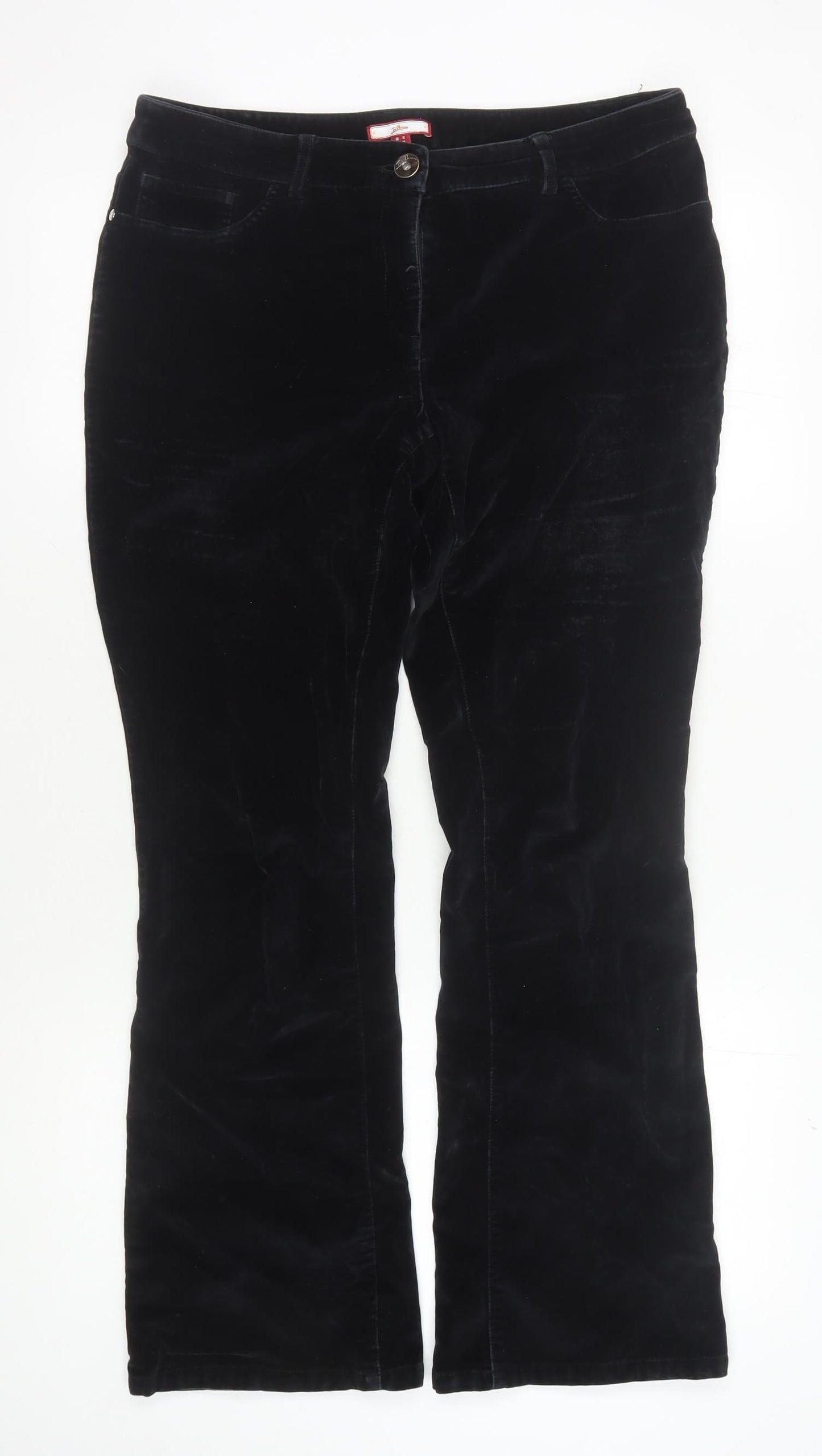 Joe Browns Women's Black Velvet Trousers, Size UK 10