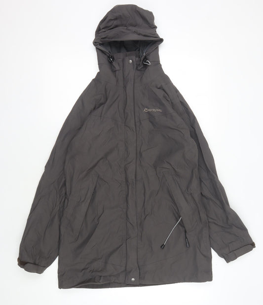 Sprayway Women's Grey Hooded Rain Coat Jacket Size 8