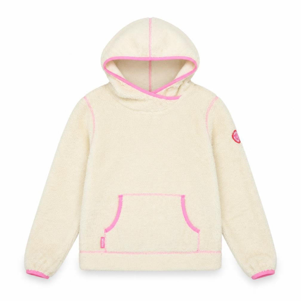Front view of Regatta girls’ ivory fleece hoodie 10 years - cosy pullover