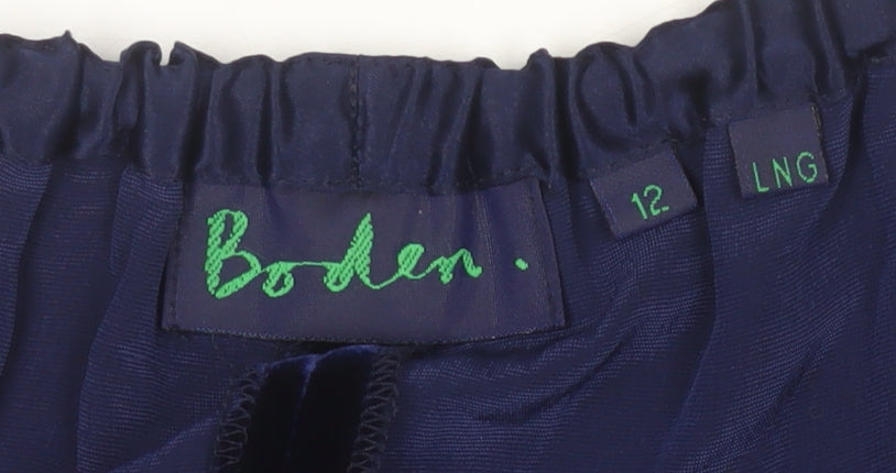 Boden Women's Blue Velvet Trousers Size 12