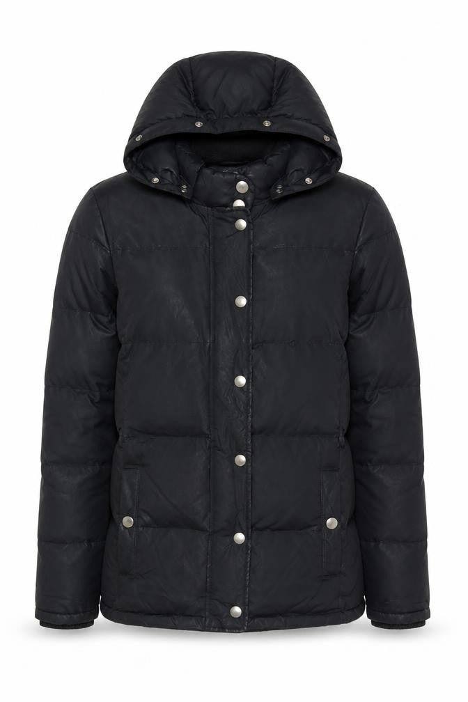 Gap Men's Black Hooded Puffer Jacket, Size S, Casual Winter Wear