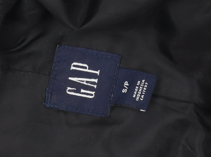 GAP Men's Black Hooded Puffer Jacket, Size S, Casual Winter Wear