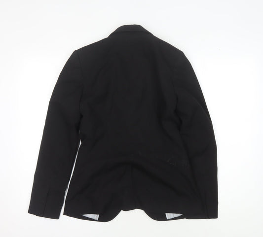 H&M Women's Black Blazer Size 8 Regular Fit