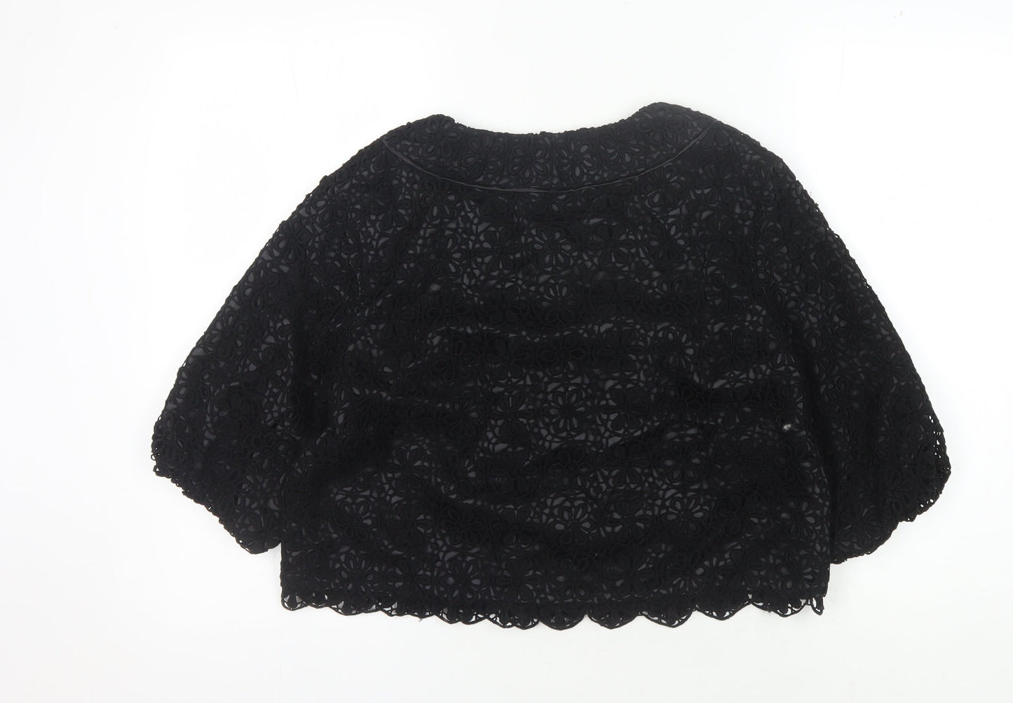 Next Signature Petite Black Lace Jacket, Size 14, Formal Wear