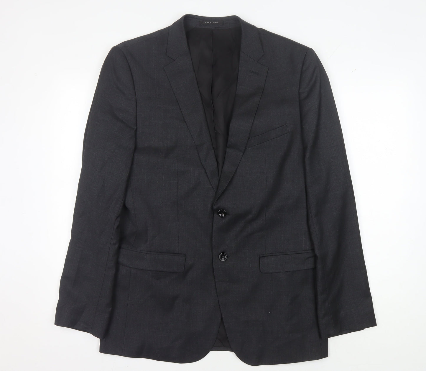 Zara Men's Black Blazer, Size 42, Formal Style