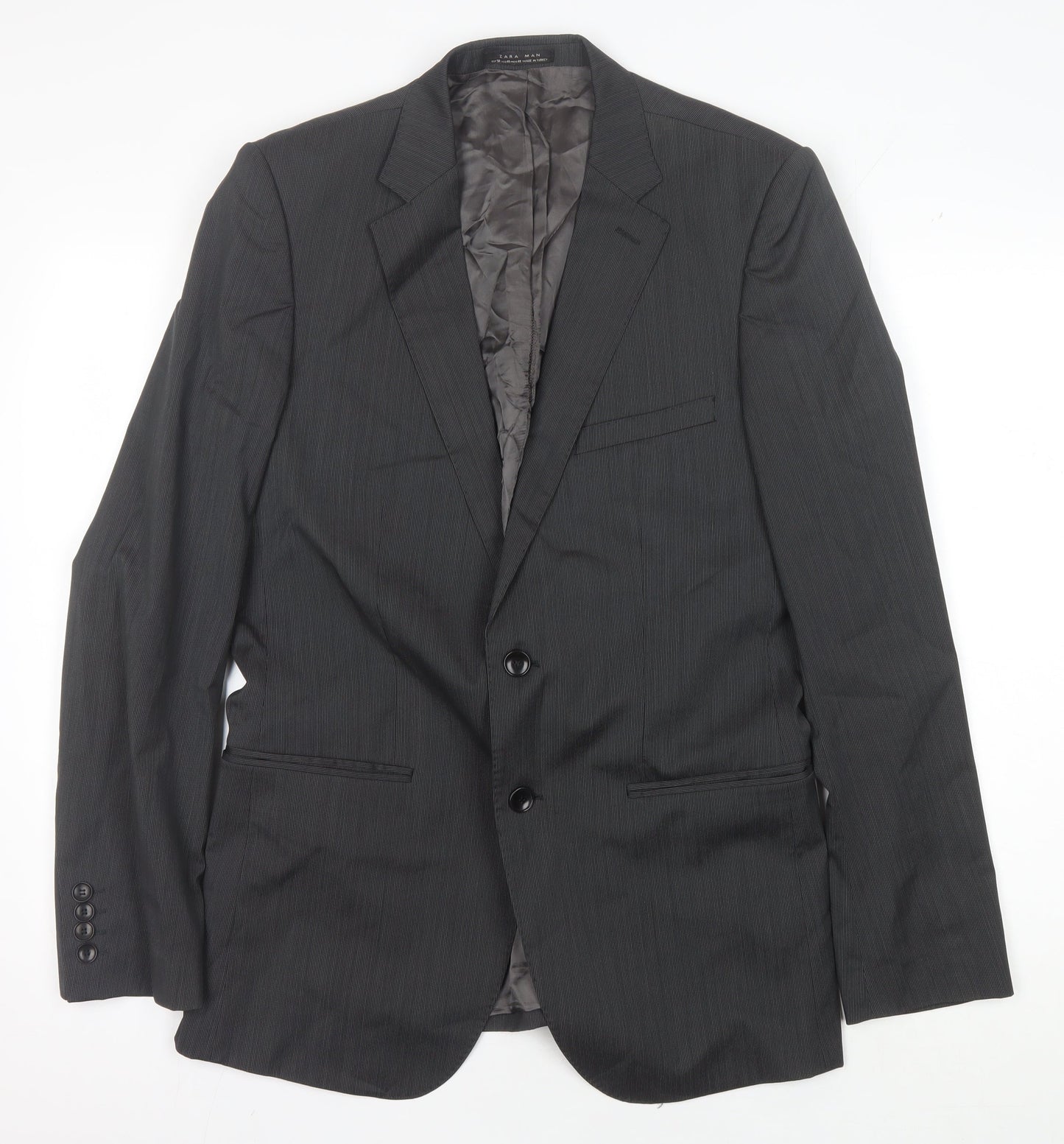 Zara Man Men's Grey Suit Jacket Size 40