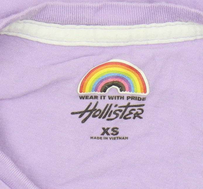 Hollister Women's Purple XS Cotton T-Shirt