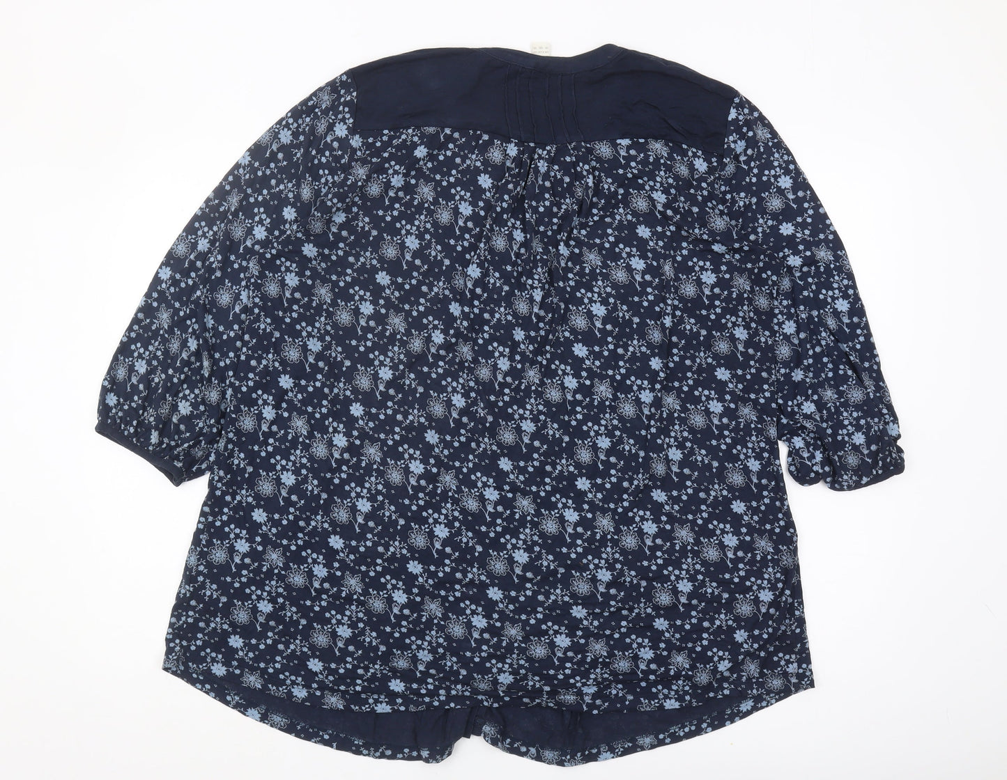 Monsoon Women's Blue Floral Tunic Blouse Size 18