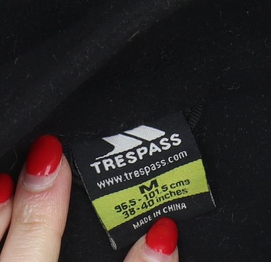 Trespass Men's Black Fleece Jacket M Casual Zip Medium